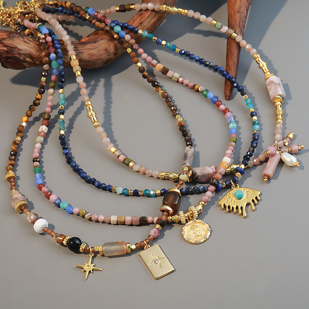 Colorful Natural Stone Necklace