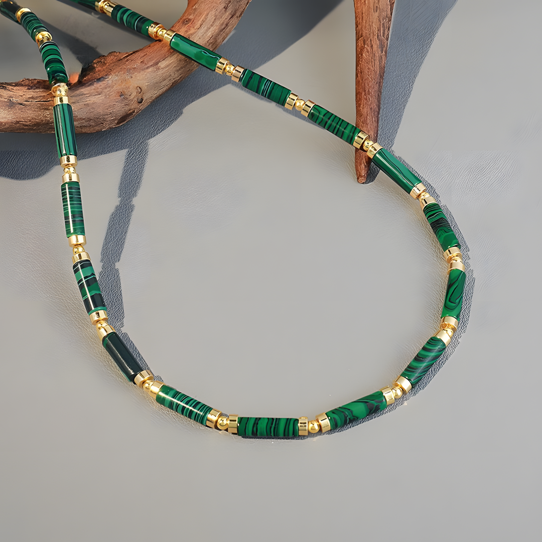 Peacock Stone Beaded Necklace