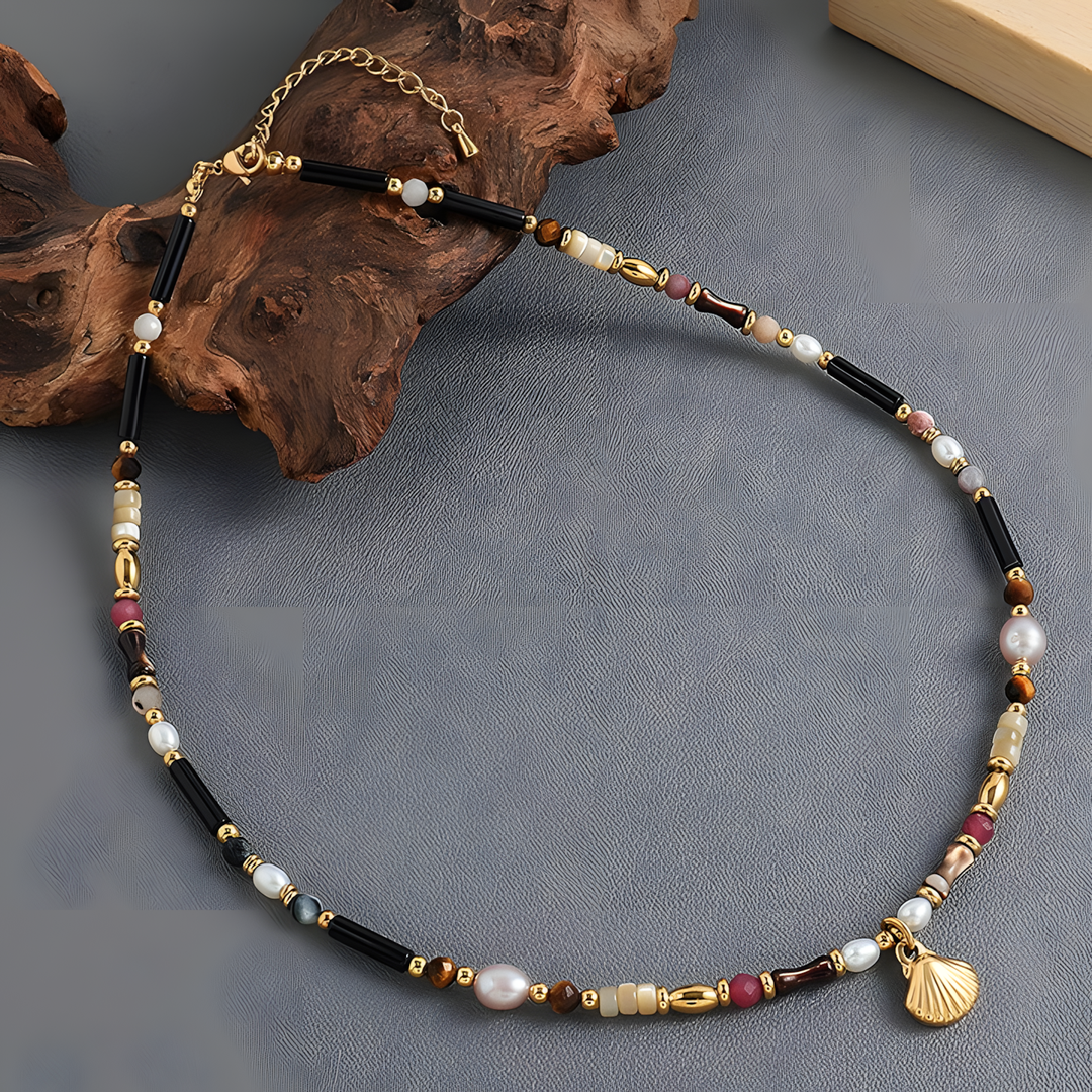 Handmade Natural Stone Beaded Necklace