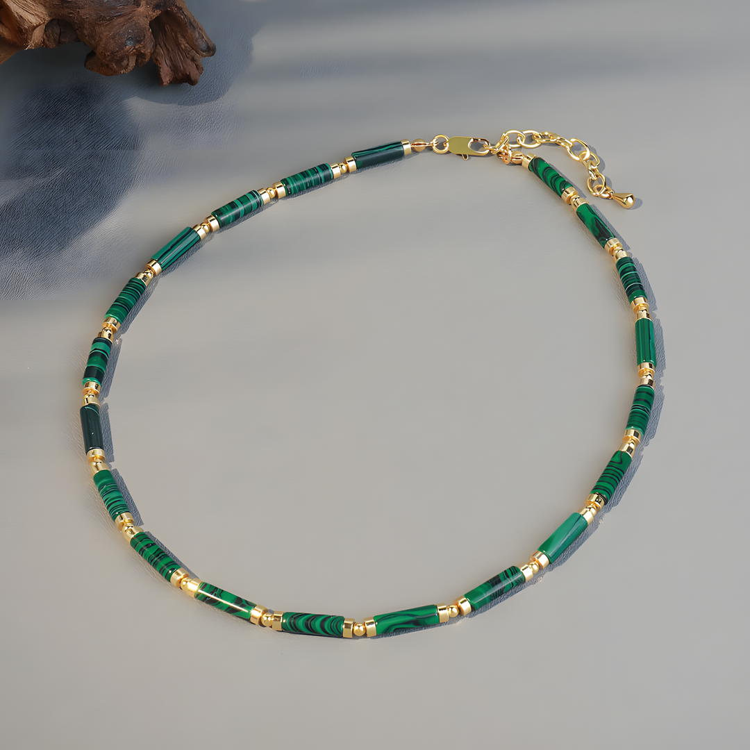 Peacock Stone Beaded Necklace