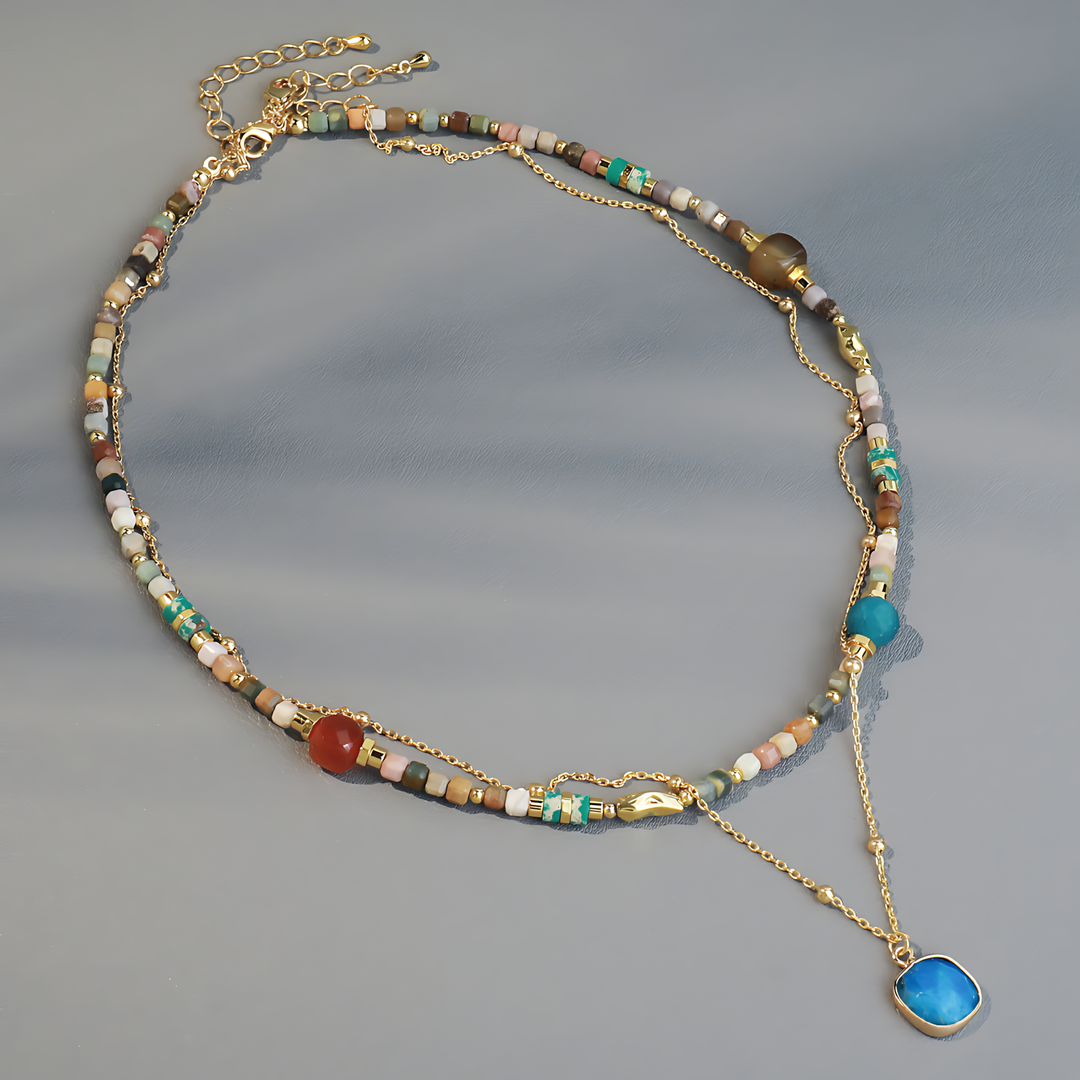 Handmade Apatite Beaded Necklace