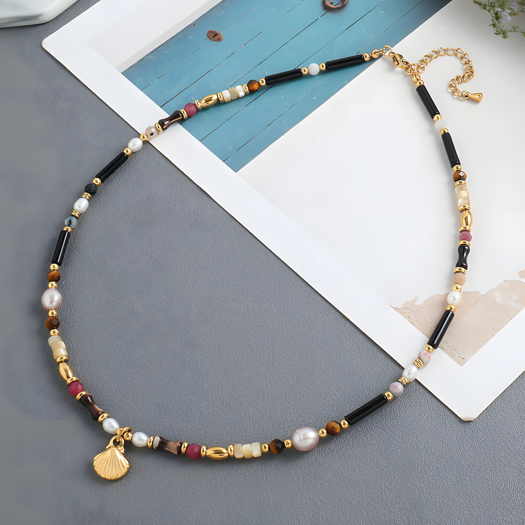 Handmade Natural Stone Beaded Necklace