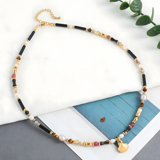 Handmade Natural Stone Beaded Necklace