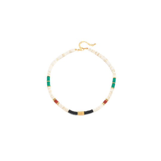 Howlite Point Beaded Necklace