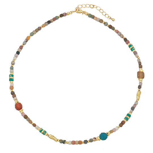 Handmade Apatite Beaded Necklace