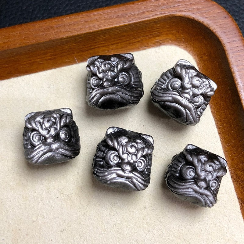 Silver Obsidian Carved Beads(Double  Flash/high quality natural stone)