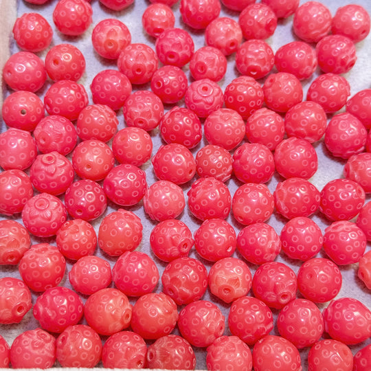 Bodhi Carved Strawberry 🍓 (12mm)