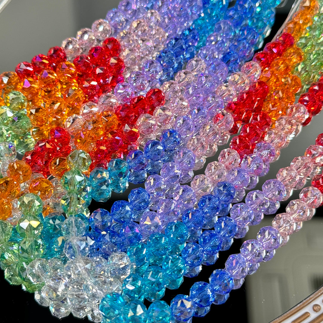 New K9 Crystal Beads🌈(high-quality 98facets&8mm)