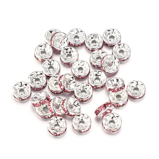 Colorful Rhinestone Spacers(4mm-6mm) A16