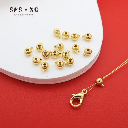 New Lollipop (18K Gold Plated Stopper Crimp Beads) A22