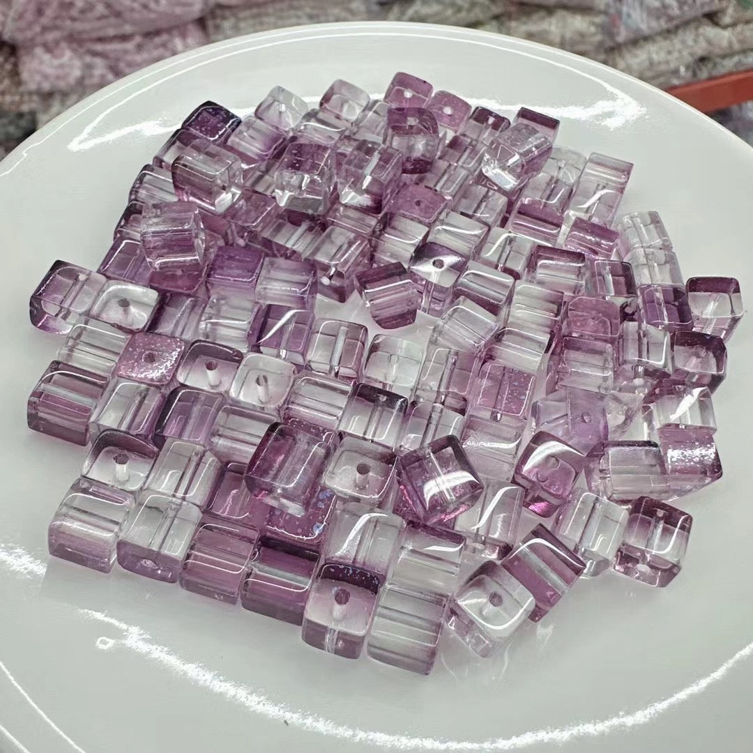 Glass Cube Beads(8mm)