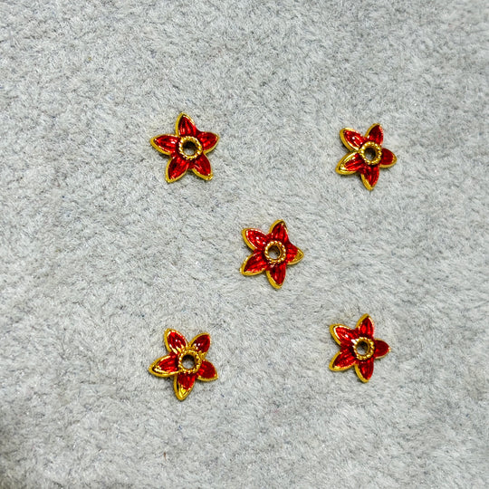 cloisonné enamel flower caps(8mm/high quality) A19