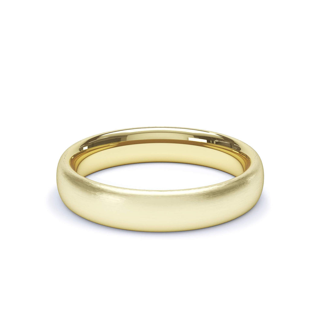 HELIOS — Regular Court Satin Wedding Band in 18k Yellow Gold