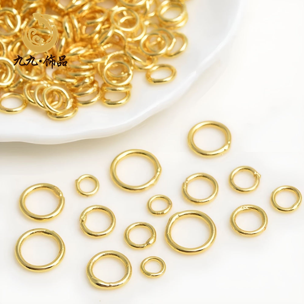 18k gold-plated copper Jump Rings(5mm*0.6mm/tarnish resistant)