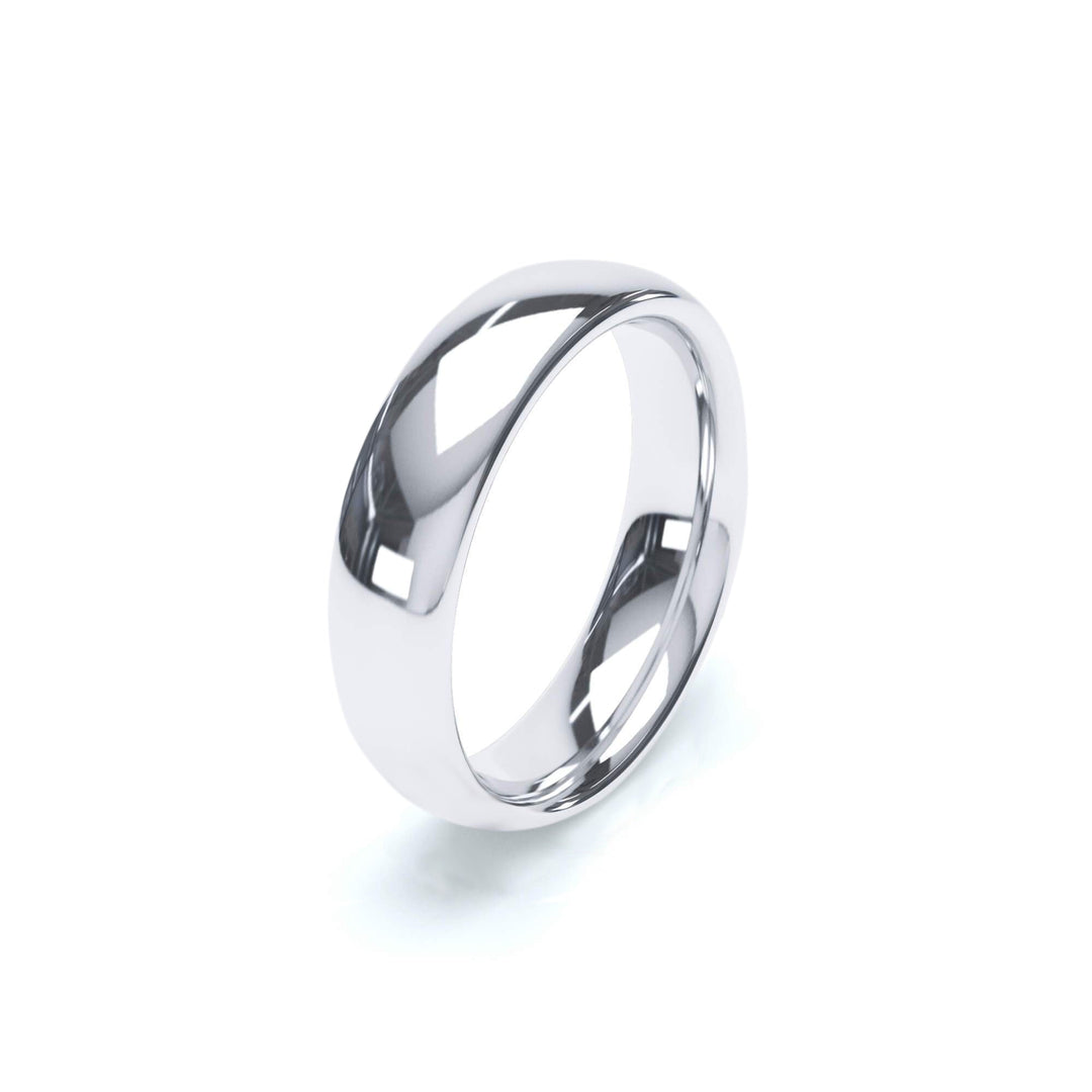 ATLAS — Oval Profile Wedding Band in 950 Platinum