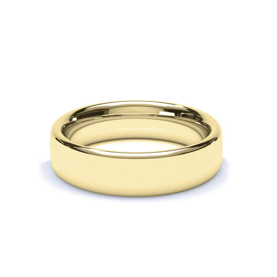ATLAS — Oval Profile Wedding Band in 18k Yellow Gold