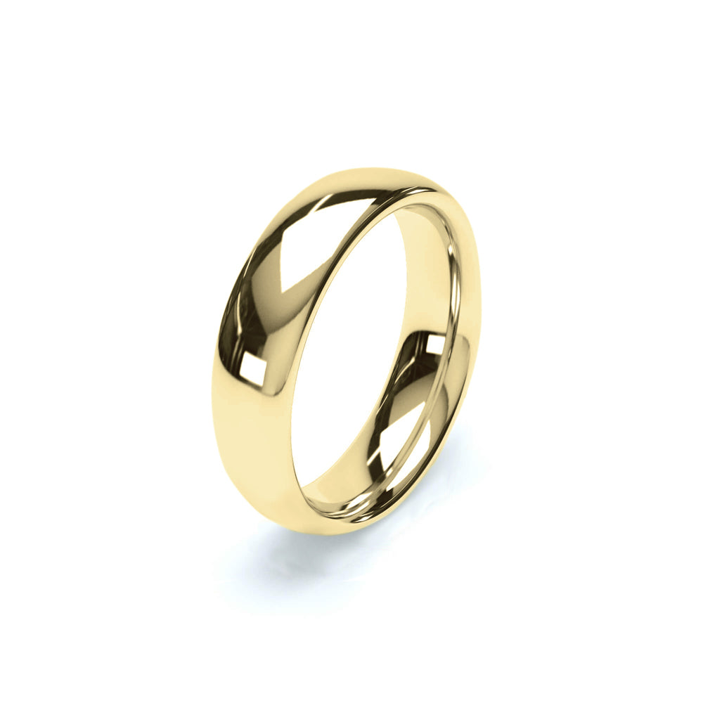 ATLAS — Oval Profile Wedding Band in 18k Yellow Gold