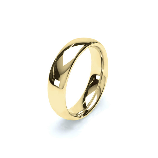 ATLAS — Oval Profile Wedding Band in 18k Yellow Gold