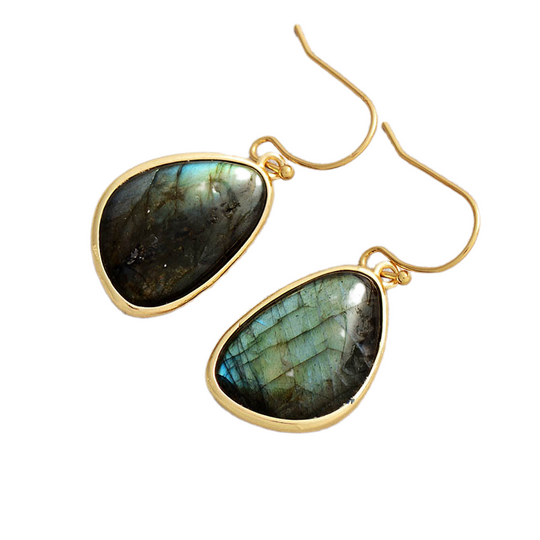 Larvikite Pendant Earrings