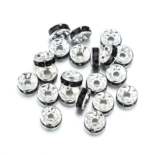 Colorful Rhinestone Spacers(4mm-6mm) A16