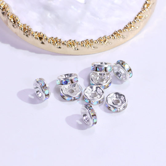 AB Rhinestone Spacers 4mm-6mm A12