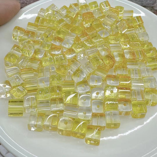 Glass Cube Beads(8mm)