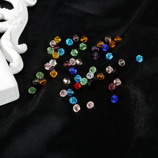 Small Faceted Crystal beads(4mm /bicone shape)