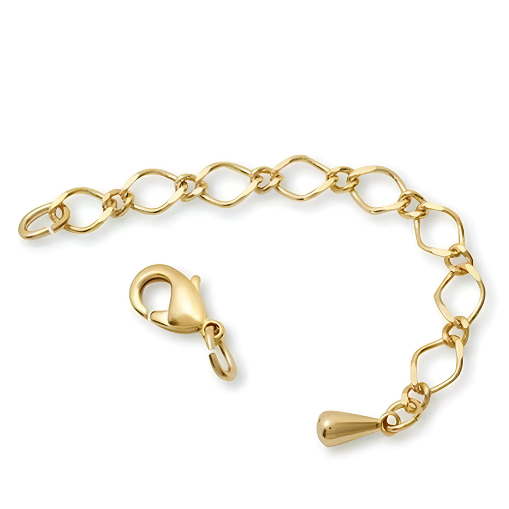 18k gold-plated copper chains with lobster claws & jump ring(5cm/tarnish resistant)