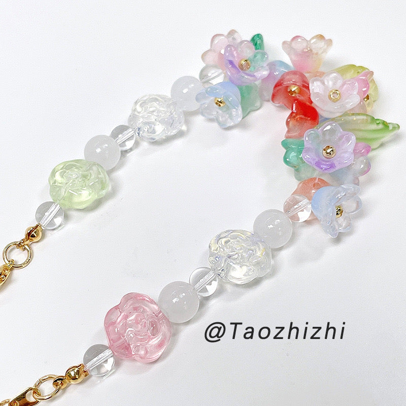 Glass Rose Beads