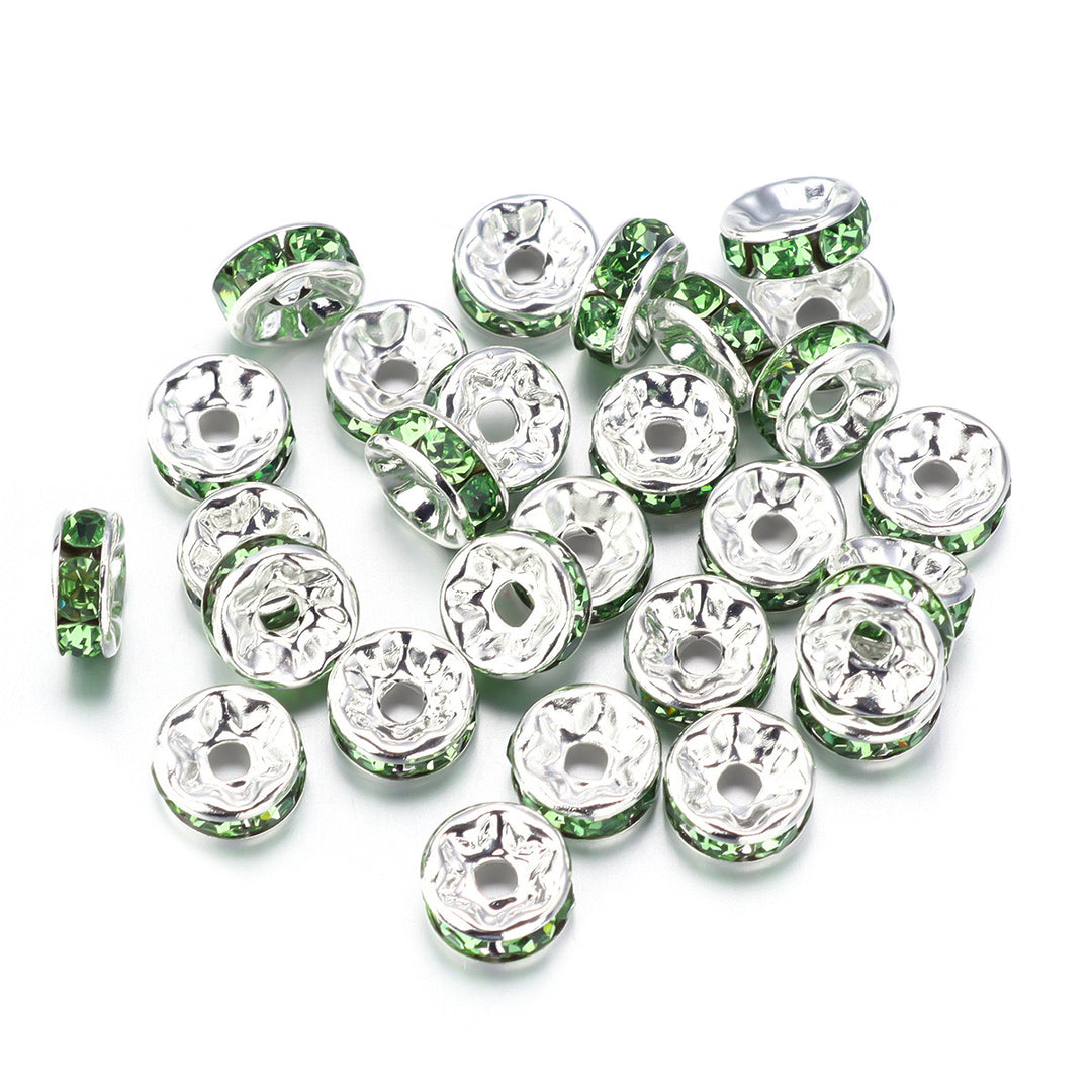 Colorful Rhinestone Spacers(4mm-6mm) A16