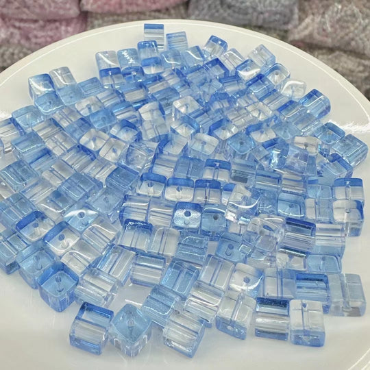 Glass Cube Beads(8mm)