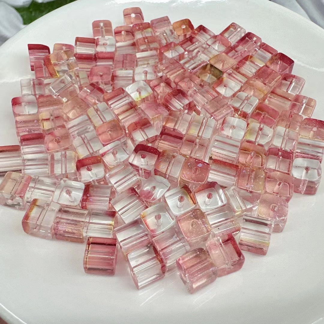 Glass Cube Beads(8mm)