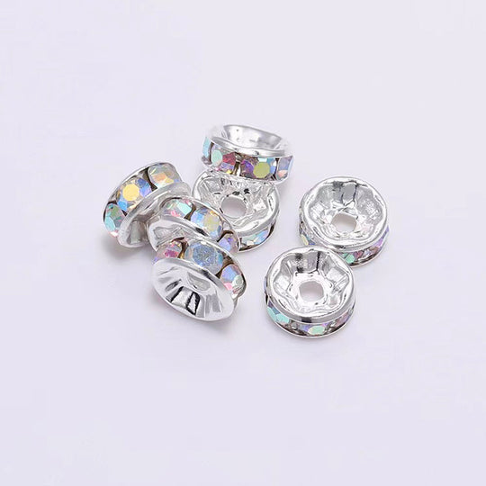 AB Rhinestone Spacers 4mm-6mm A12