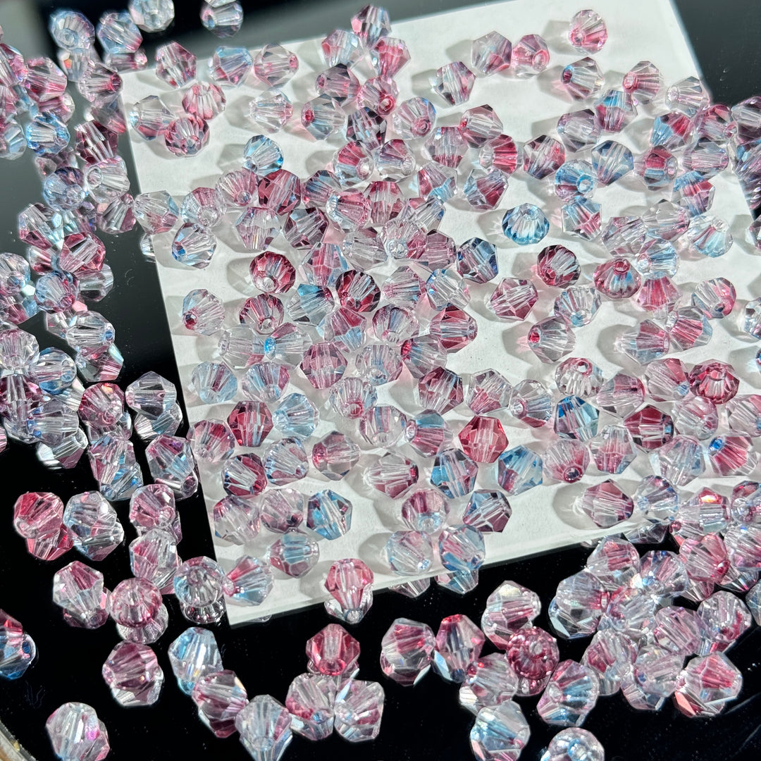 Bicone facet crystal(6mm glass beads)