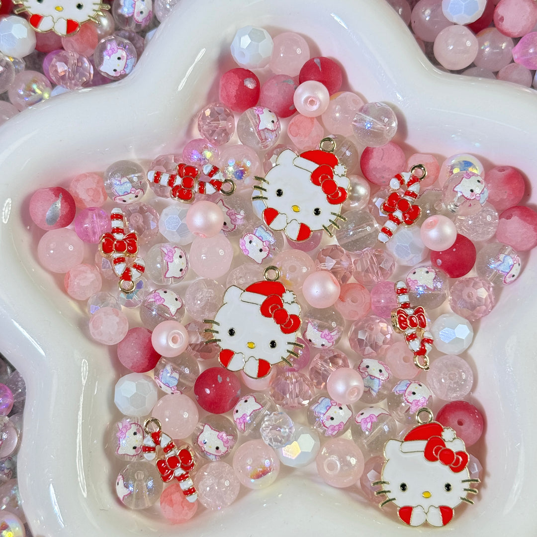 Kitty Party🍬(8-10mm glass beads&printed HK beads）