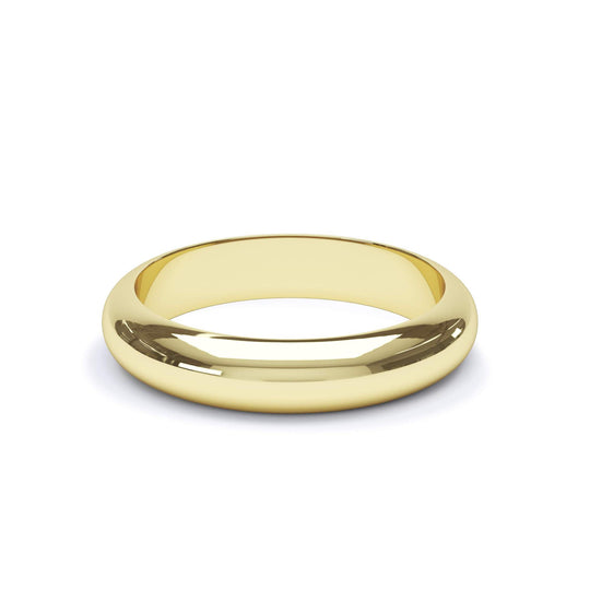 ARCTURUS — D Shape Wedding Band in 18k Yellow Gold