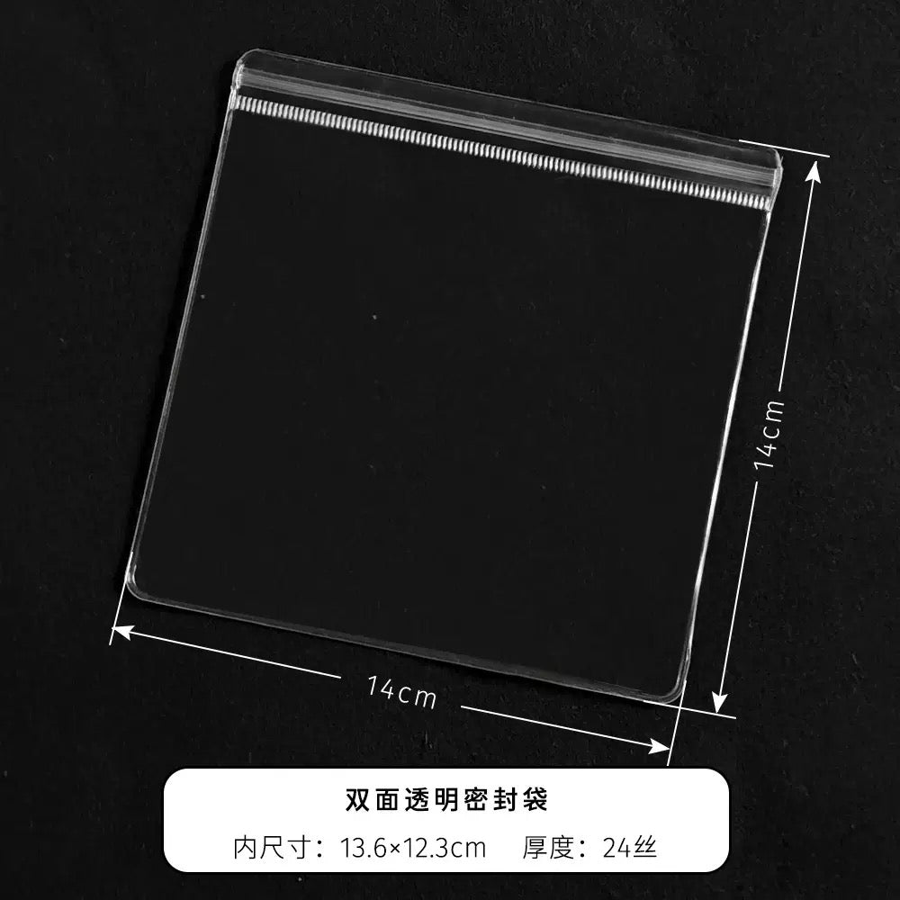 Clear PVC Jewelry Bag | Ideal for Bracelets, Bangles & Necklaces（12×12cm/0.4mm thickness)