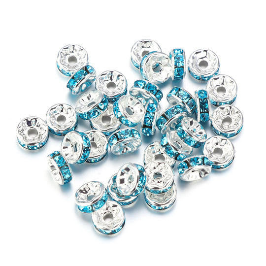 Colorful Rhinestone Spacers(4mm-6mm) A16