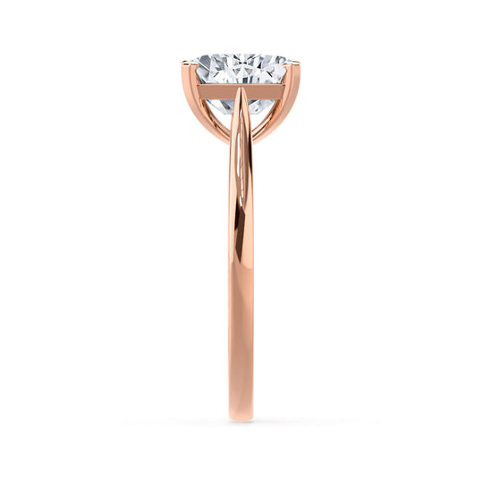 DAHLIA - Elongated Cushion Lab Diamond 18k Rose Gold Solitaire