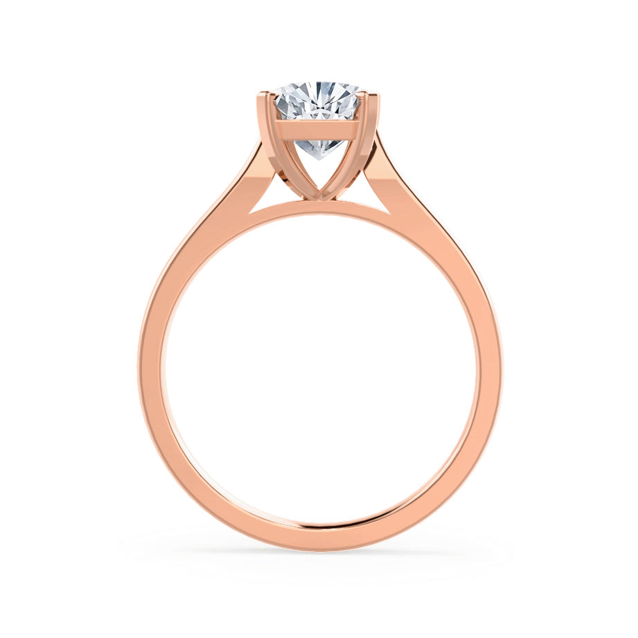 DAHLIA - Elongated Cushion Lab Diamond 18k Rose Gold Solitaire