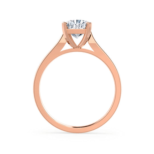 DAHLIA - Elongated Cushion Lab Diamond 18k Rose Gold Solitaire