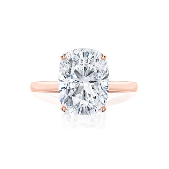 DAHLIA - Elongated Cushion Lab Diamond 18k Rose Gold Solitaire