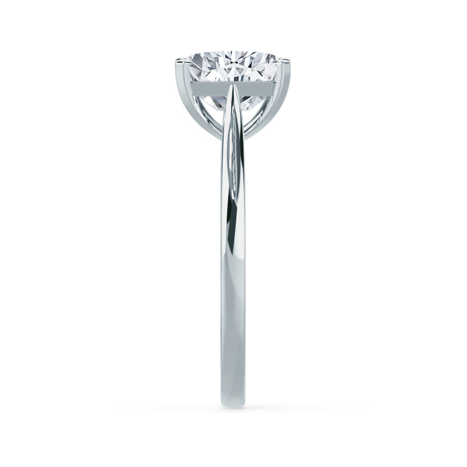 DAHLIA - Elongated Cushion Lab Diamond 18k White Gold Solitaire