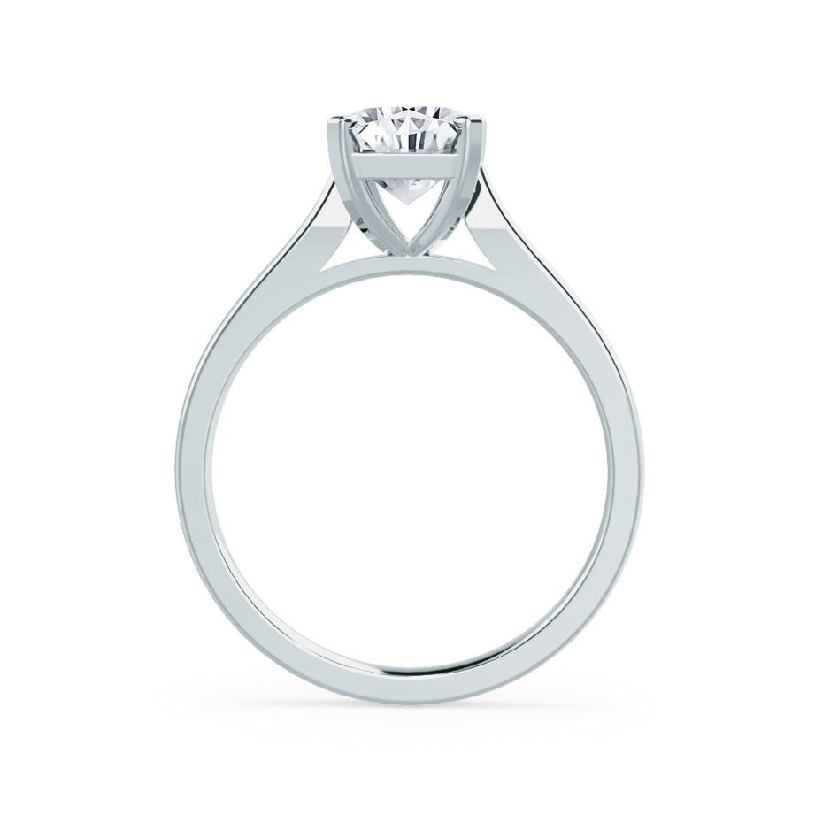 DAHLIA - Elongated Cushion Lab Diamond 18k White Gold Solitaire