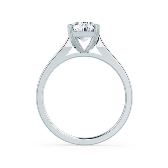 DAHLIA - Elongated Cushion Lab Diamond 18k White Gold Solitaire