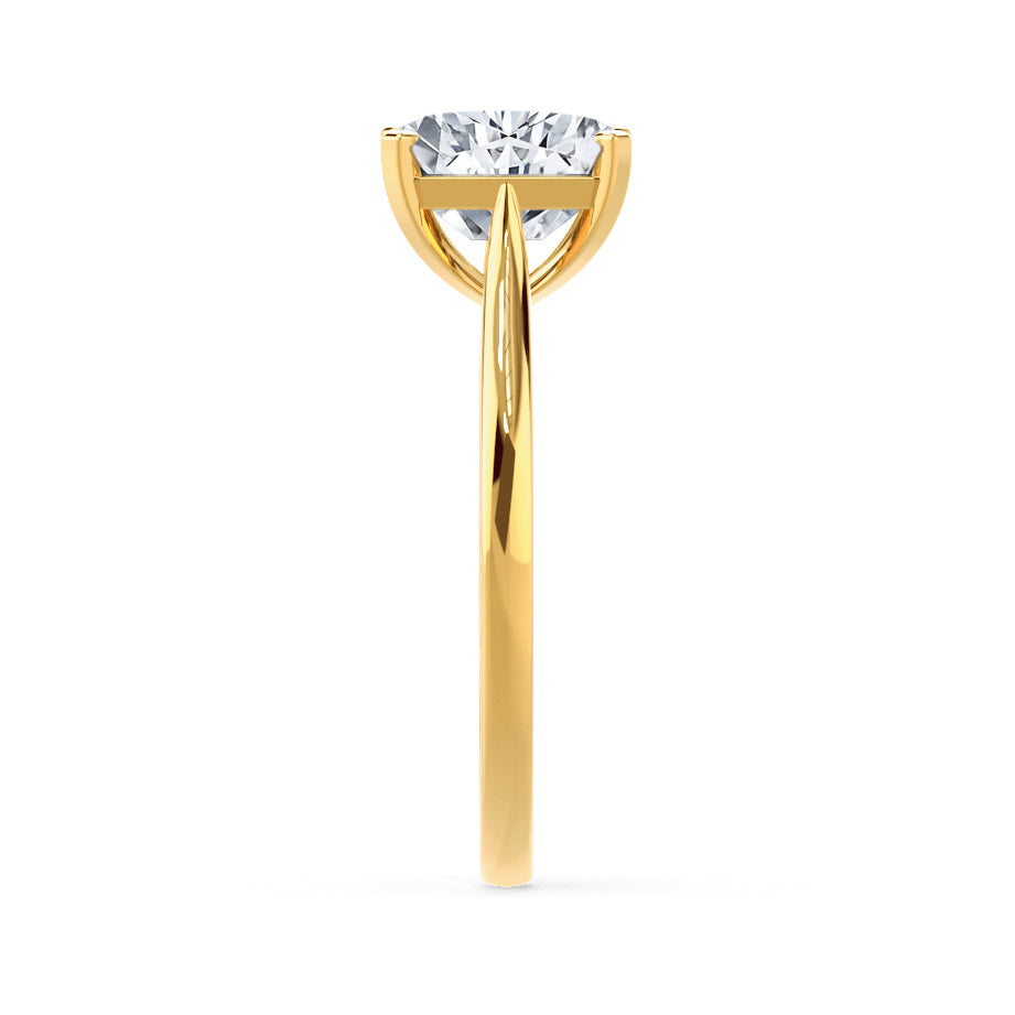 DAHLIA - Elongated Cushion Lab Diamond 18k Yellow Gold Solitaire