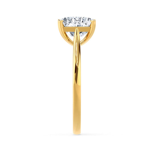 DAHLIA - Elongated Cushion Lab Diamond 18k Yellow Gold Solitaire
