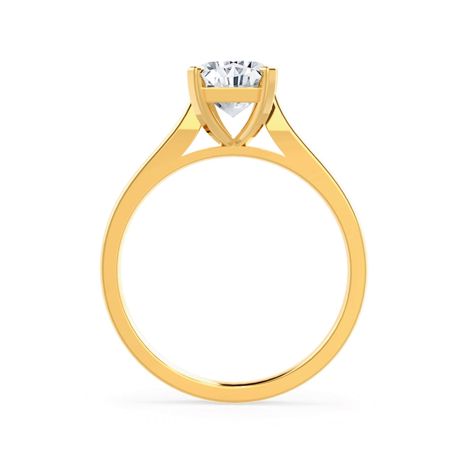 DAHLIA - Elongated Cushion Lab Diamond 18k Yellow Gold Solitaire