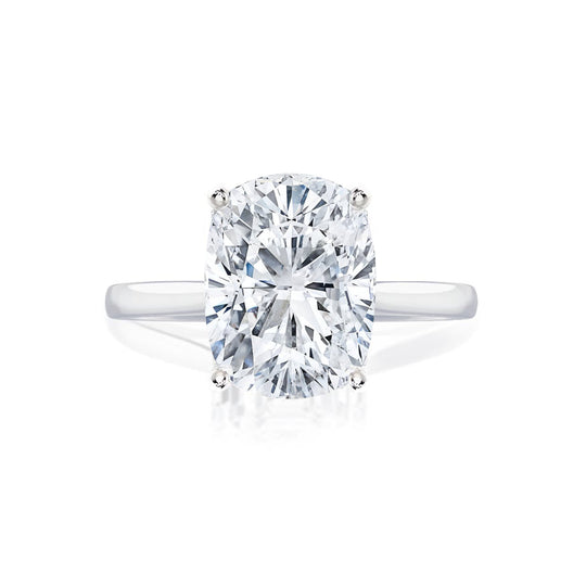 DAHLIA - Elongated Cushion Lab Diamond Platinum Solitaire