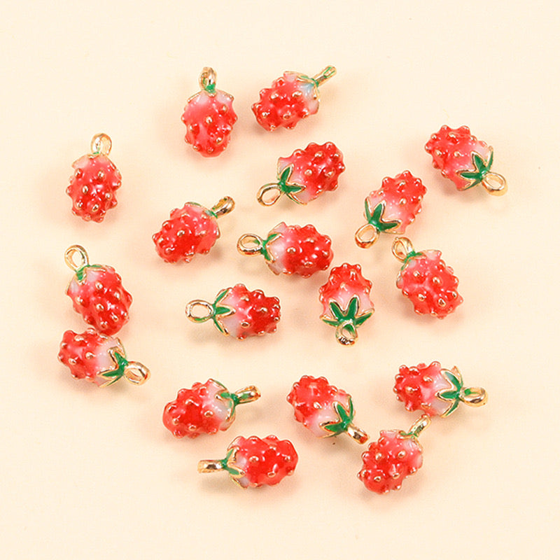 Metal 3D Strawberry Pendant